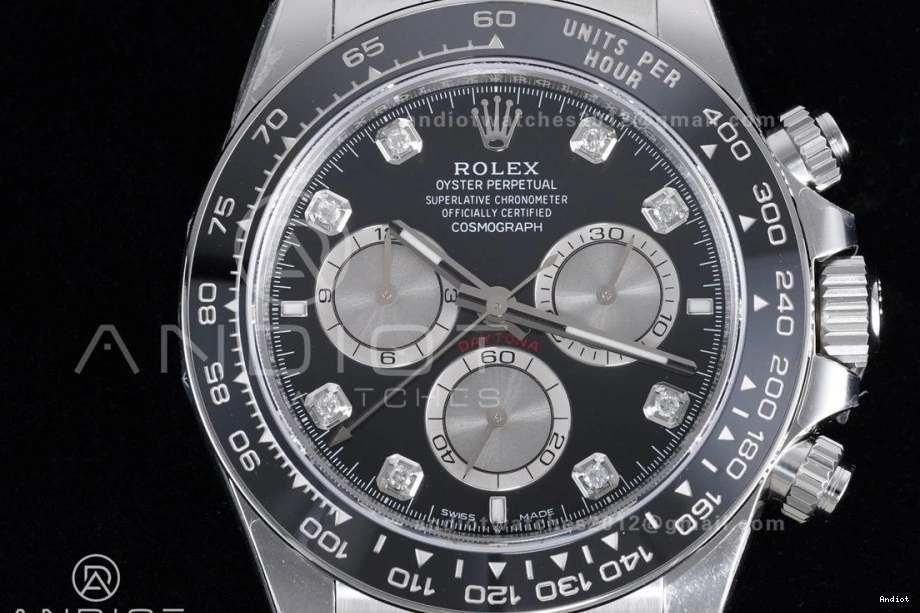 Oysterflex VS4131 (Weighted) Edition Silver Strap V2 VSF 126519 on 1:1 Daytona Black Best Dial Diamonds 0127